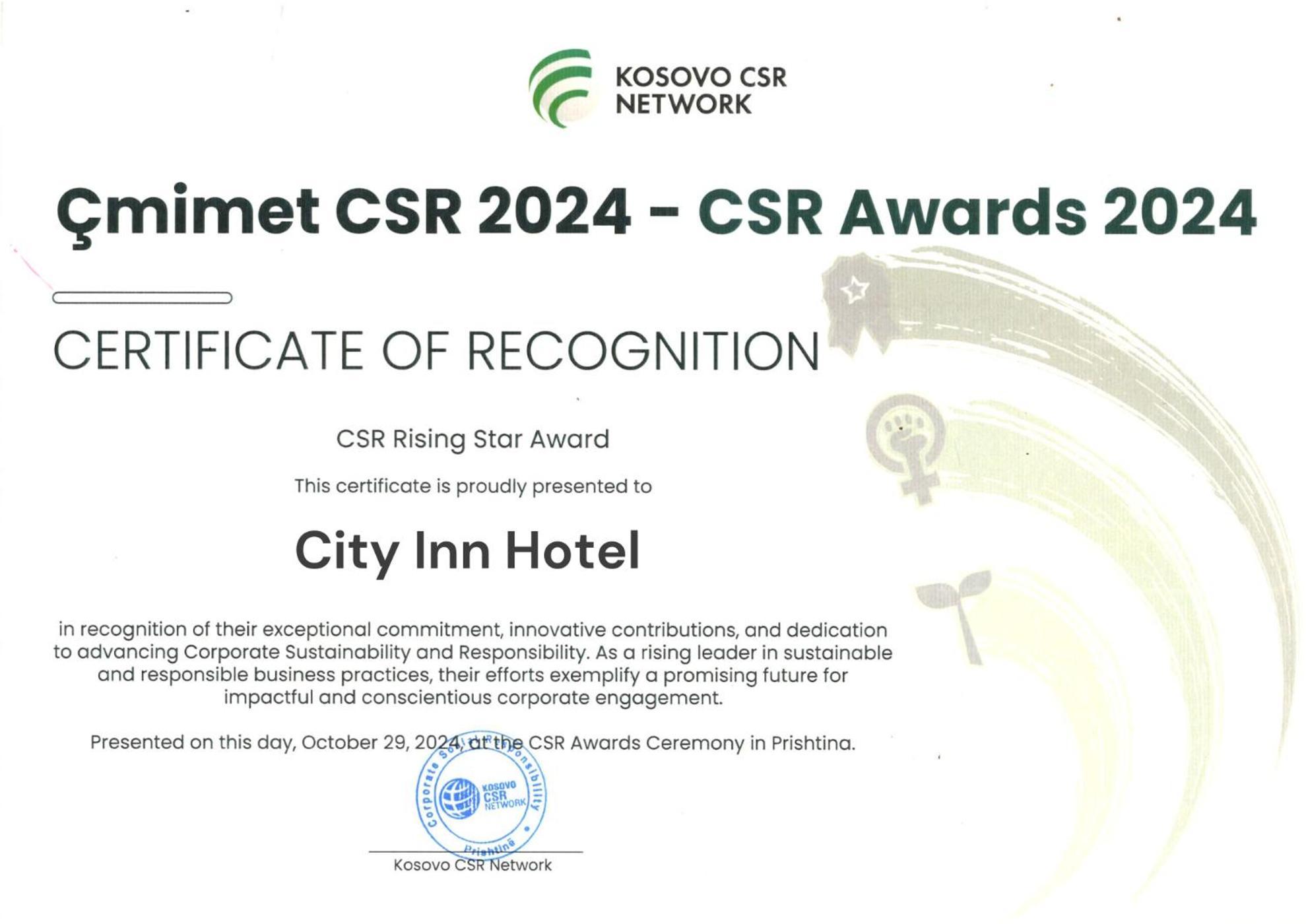 City Inn Pristina Eksteriør bilde